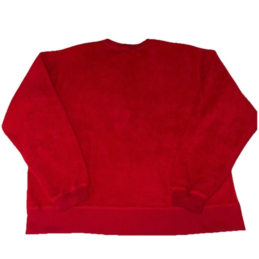 Vintage Disney Sweatshirt Mickey Mouse Adult Large Red Fleece Disney Store 90's - Picture 5 of 7